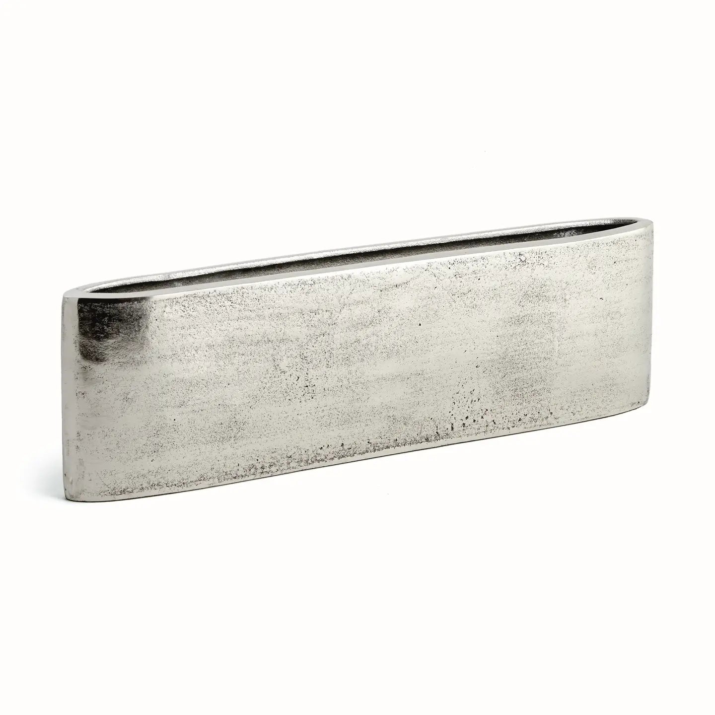long, skinny silver vase by Napa Home