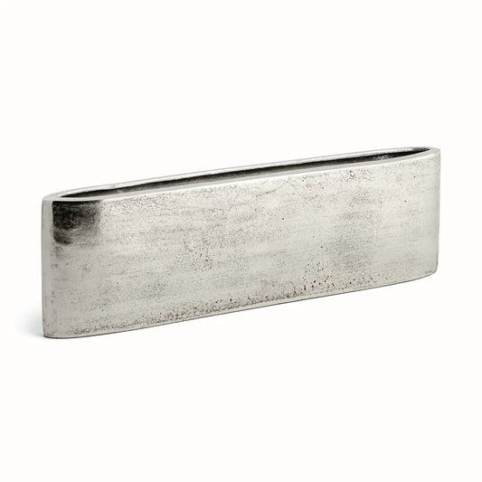 long, skinny silver vase by Napa Home