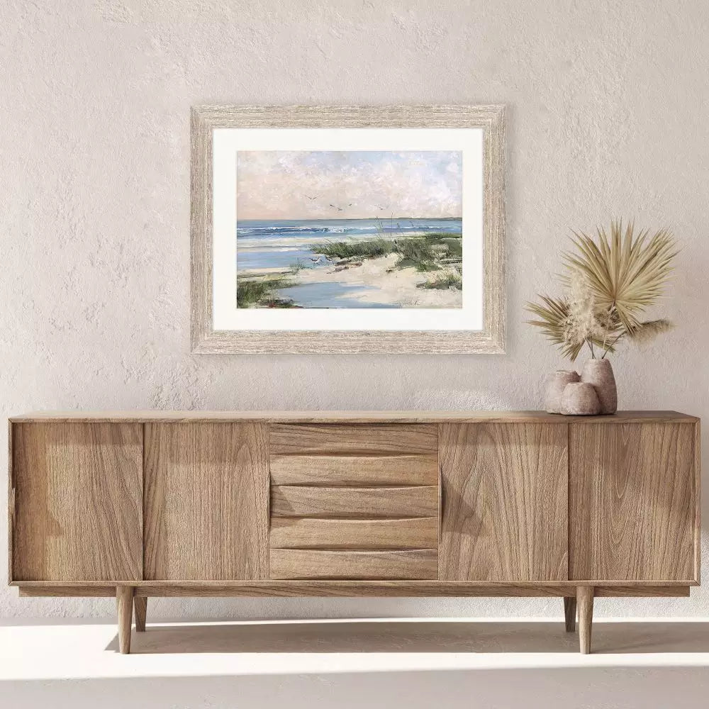 Soft Morning Sea Framed Print by Paragon