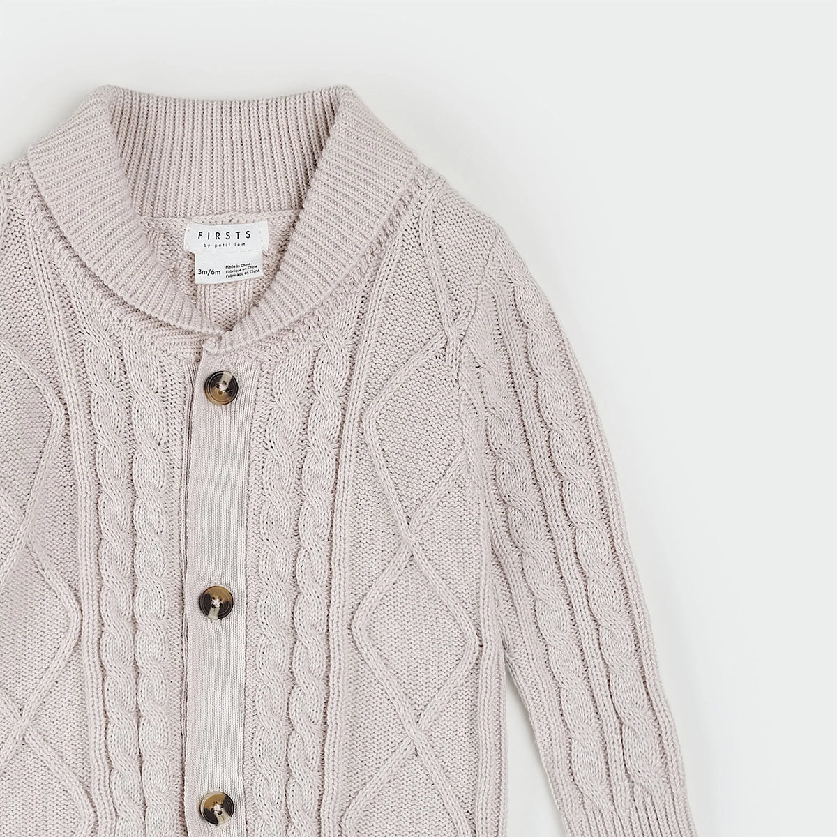 Petit Lem Beige Sweater Knit Playsuit