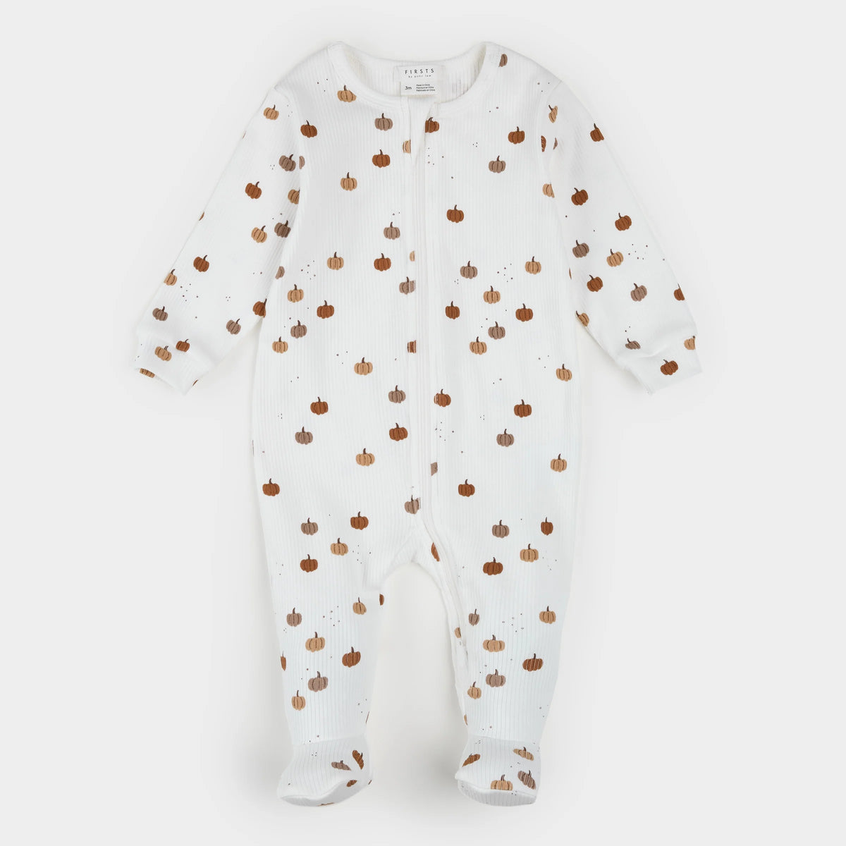 Petit Lem Pumpkin Footed Knit Sleeper