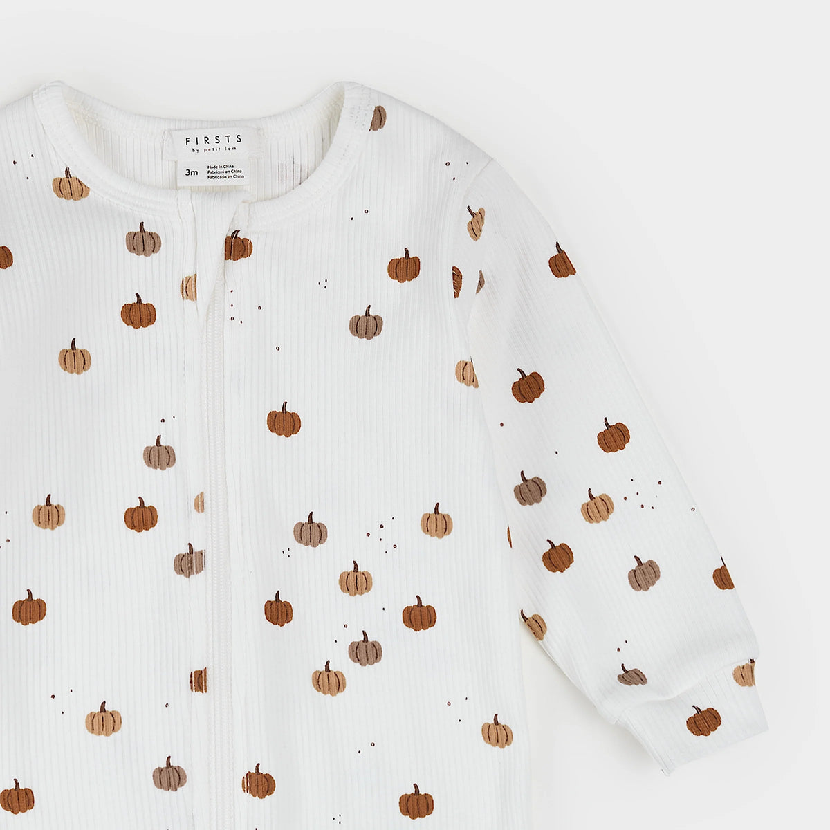 Petit Lem Pumpkin Footed Knit Sleeper