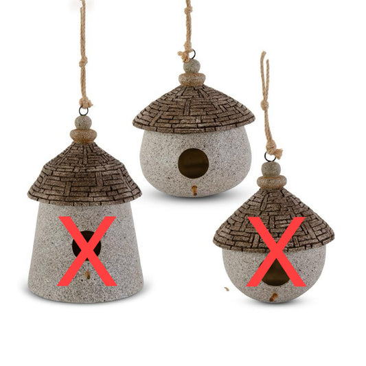 Stone Yurt Birdhouse Medium