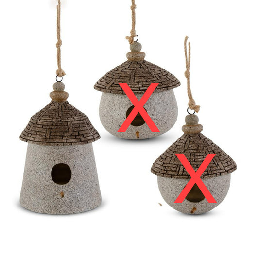 Stone Yurt Birdhouse Large