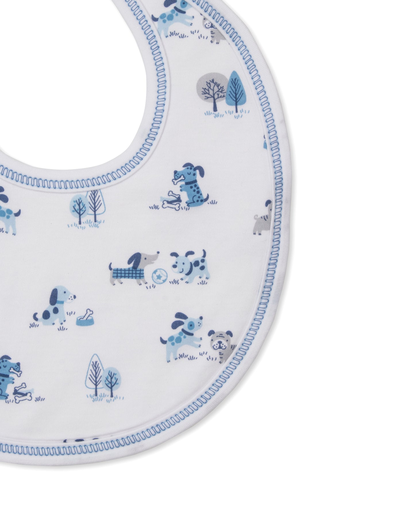 Kissy Kissy Puppy Park Fun Bib Blue