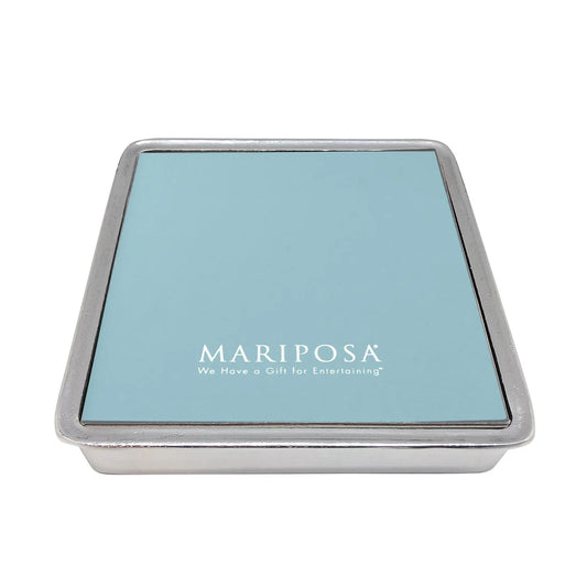 mariposa signature silver luncheon napkin box