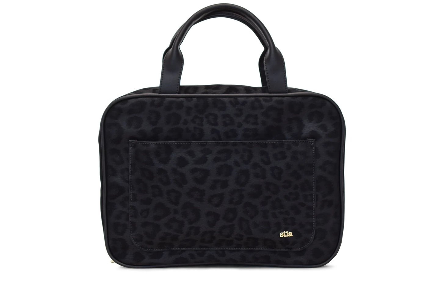 Black Leopard print Stia Totally Toiletry Hanging Bag