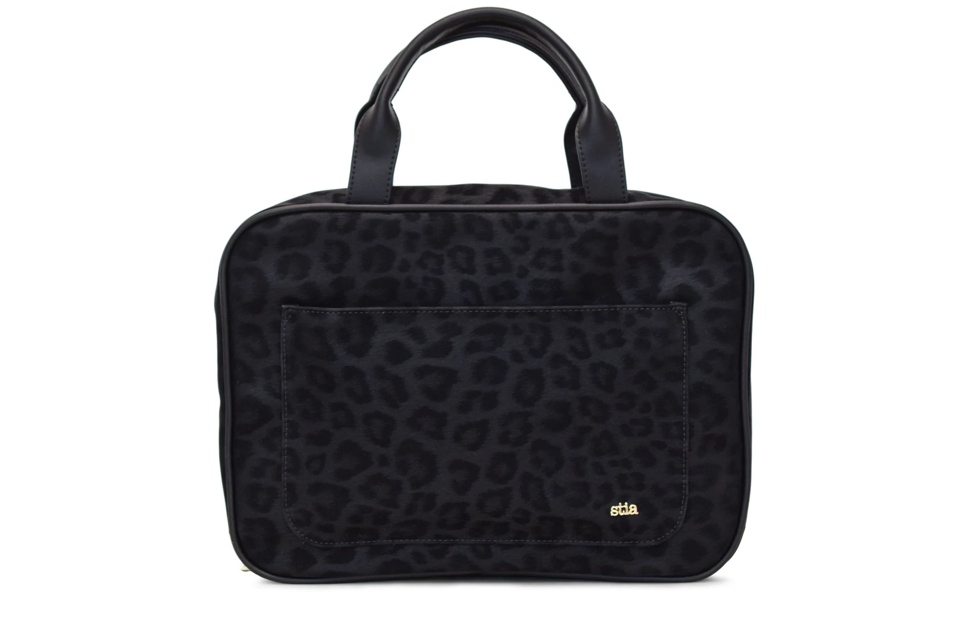 Black Leopard print Stia Totally Toiletry Hanging Bag