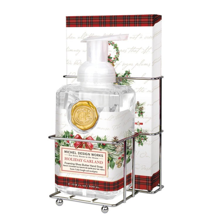 Michel Design Works Holiday Garland Foaming Soap & Towels