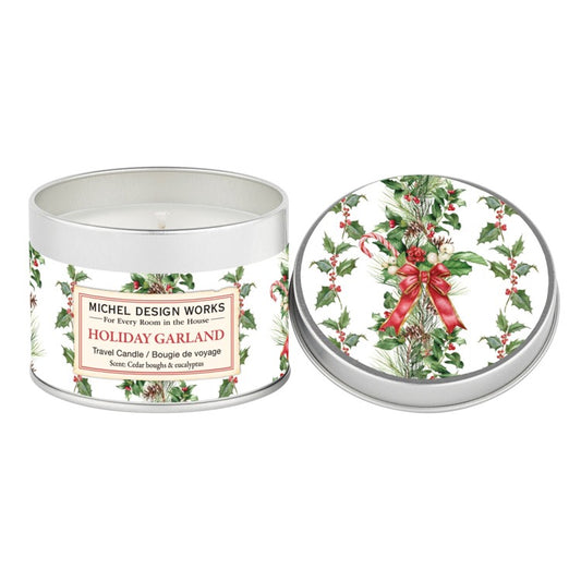 Michel Design Works Holiday Garland Travel Candle