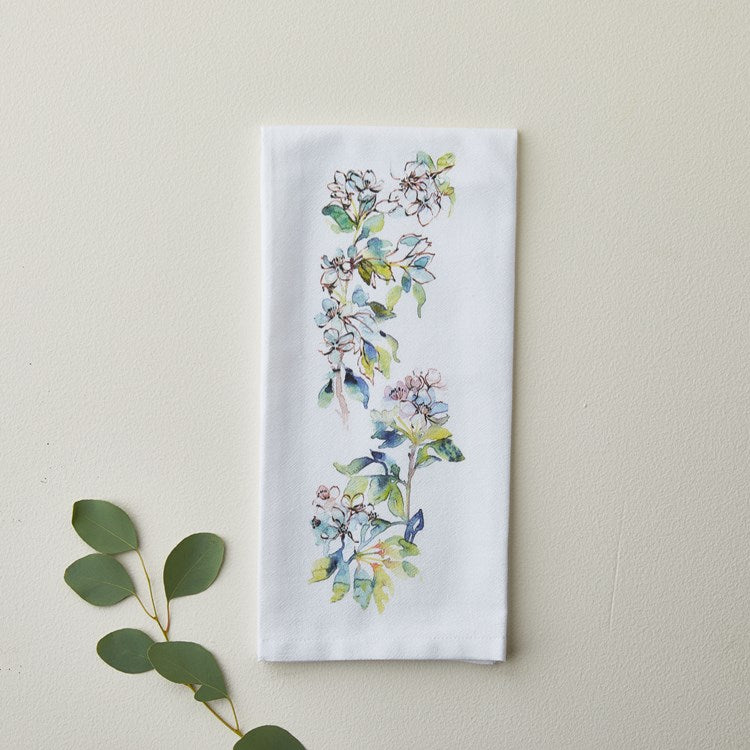 Apple Blossom Botanical Dishtowel