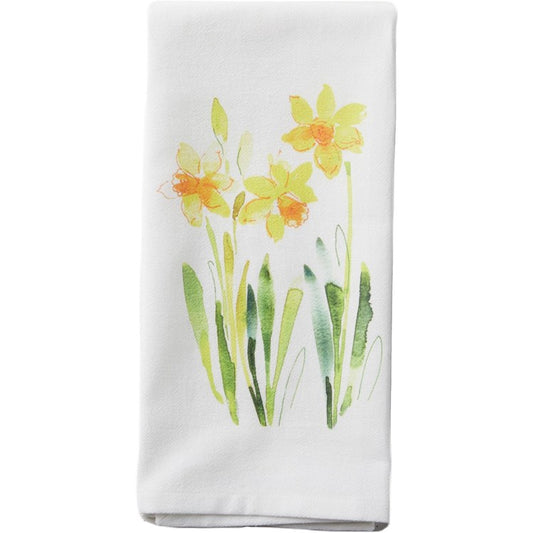 Daffodil Botanical Dishtowel