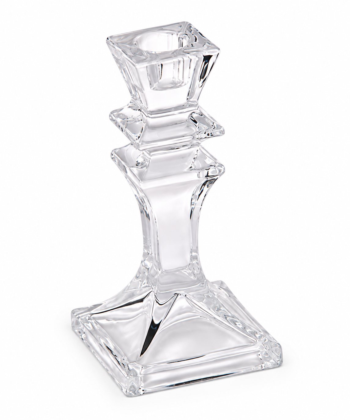 Clear Glass Taper Candleholders