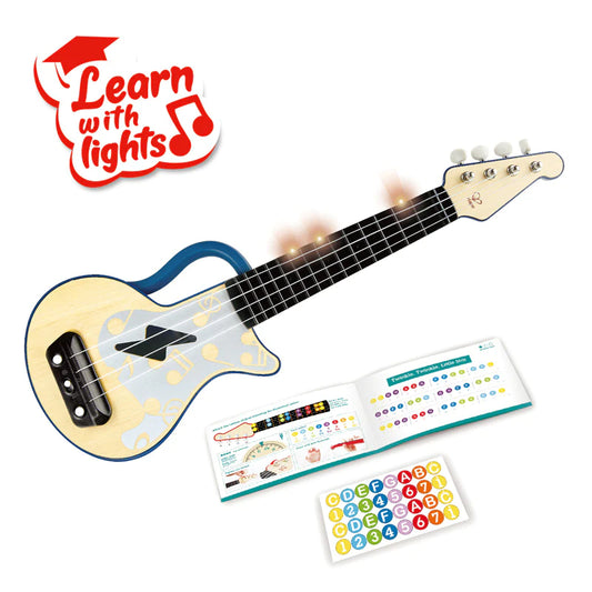 Hape Learn with Lights Ukulele Blue